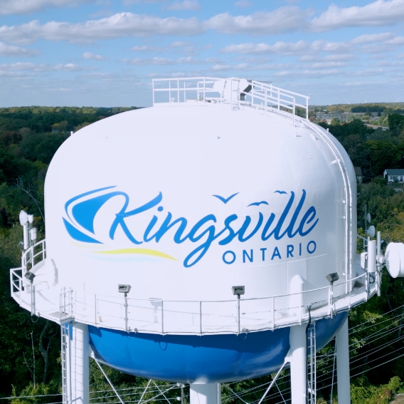 Aerial view of Kingsville, Ontario